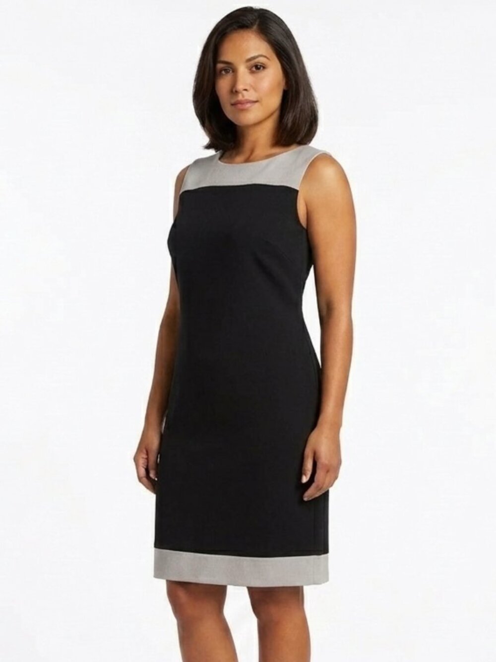 Edit by Jeanne Beker Colour Block Sleeveless Shift Dress- Sz. 10